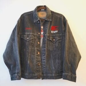 Vintage Oversized Too Tuff Embroidered Denim Jacket